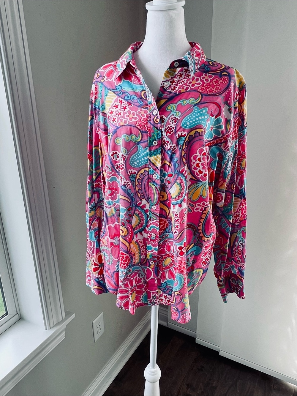 Talbots paisley buttoned down shirt size XL